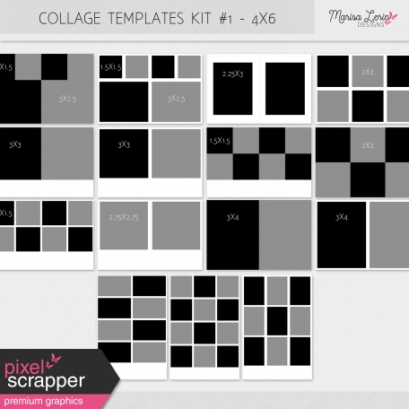 Photo Collage Templates Kit - 4x6