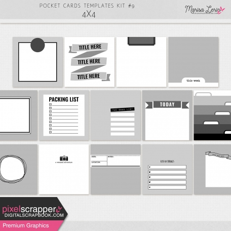 Pocket Card Templates Kit #9 - 4x4