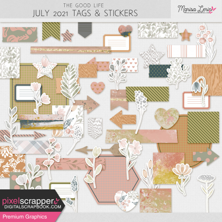 The Good Life: July 2021 Tags & Stickers Kit