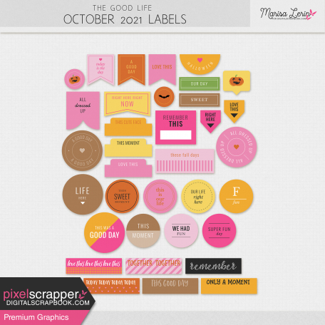 The Good Life: October 2021 Labels Kit