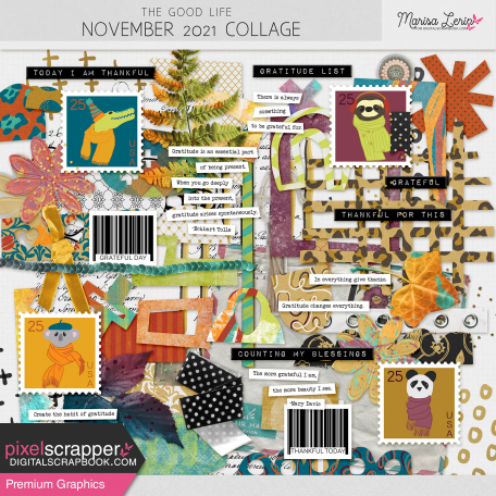 The Good Life: November 2021 Collage Kit