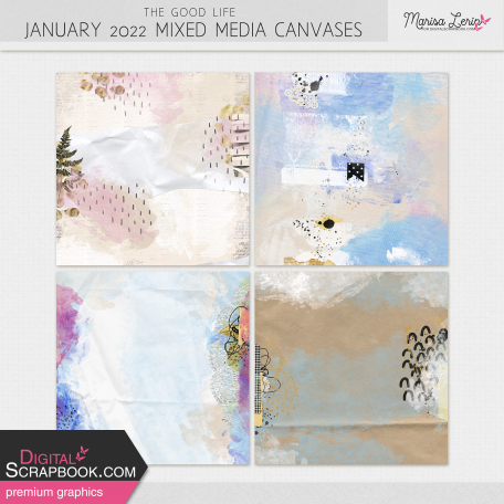 The Good Life: January 2022 Mixed Media Canvases Kit