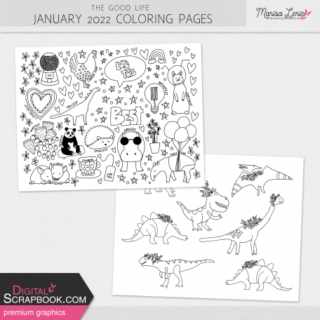 The Good Life: January 2022 Coloring Pages Kit