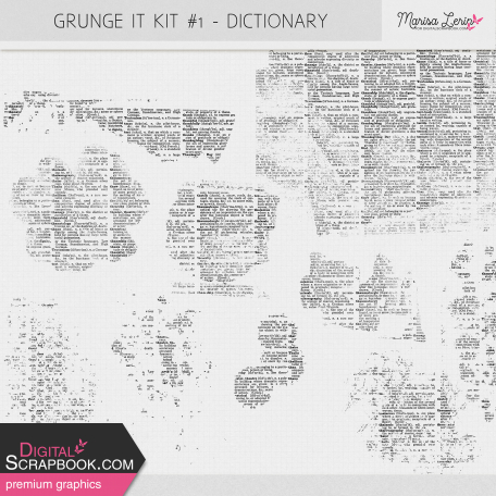 Grunge It Kit #1 - Dictionary Stamps/Brushes