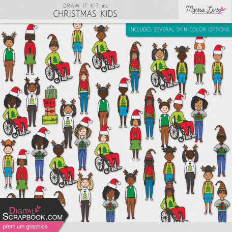 Draw It Kit #2 - Christmas Kids