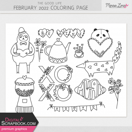 The Good Life: February 2022 Coloring Pages Kit
