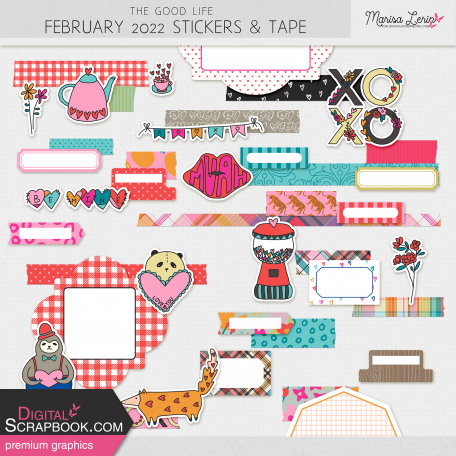 The Good Life: February 2022 Stickers & Tape Kit