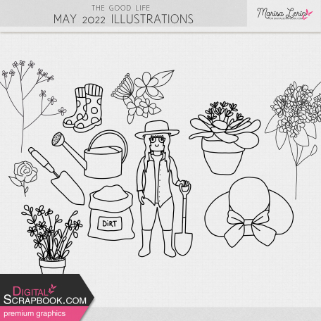 The Good Life: May 2022 Illustrations Kit