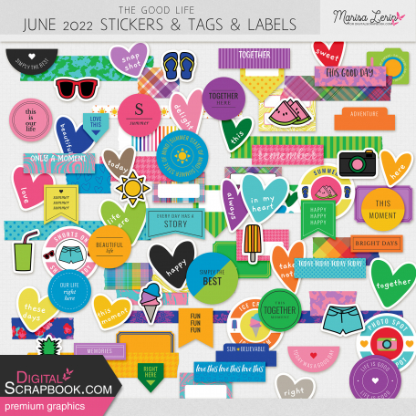 The Good Life: June 2022 Stickers & Tags Kit