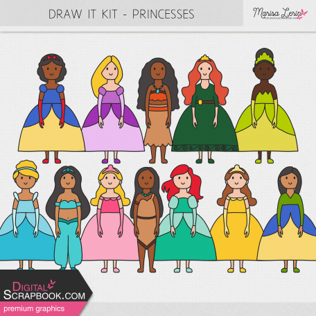 Draw It Kit - Princesses