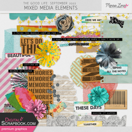 The Good Life: September 2022 Mixed Media Elements Kit