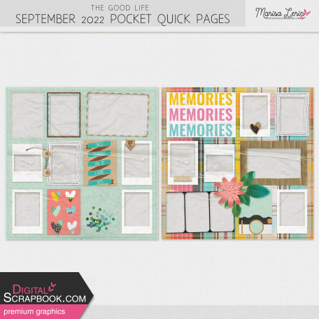 The Good Life: September 2022 Pocket Layout Quick Pages Kit