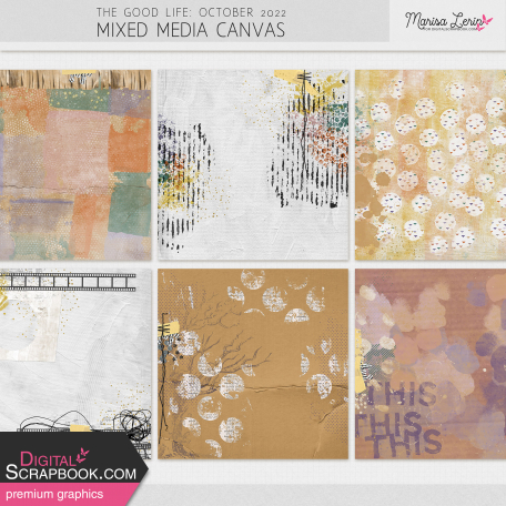 The Good Life: October 2022 Mixed Media Canvases Kit