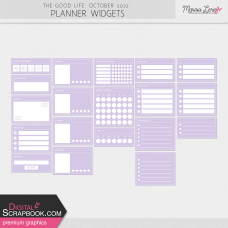 The Good Life: October 2022 Planner Widgets Kit