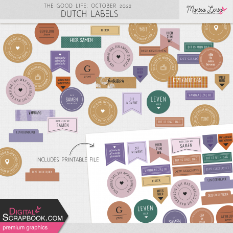 The Good Life: October 2022 Dutch Labels Kit