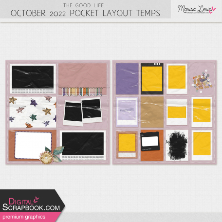 The Good Life: October 2022 Pocket Layout Templates Kit