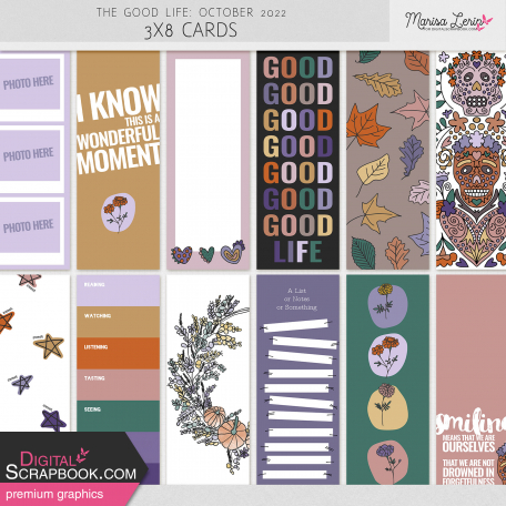 The Good Life: October 2022 3x8 Cards Kit