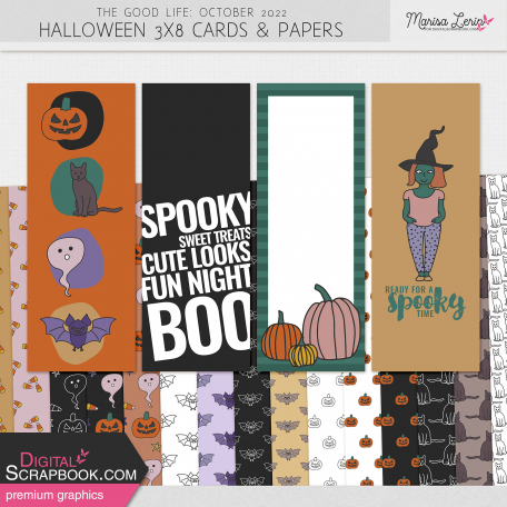 The Good Life: October 2022 Halloween 3x8 Cards Kit