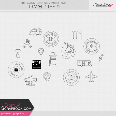 The Good Life: November 2022 Travel Stamps Kit