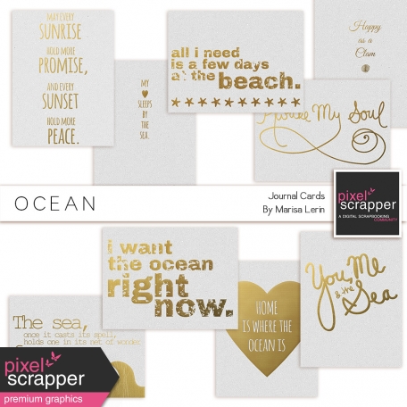 Golden Ocean Journal Cards Kit