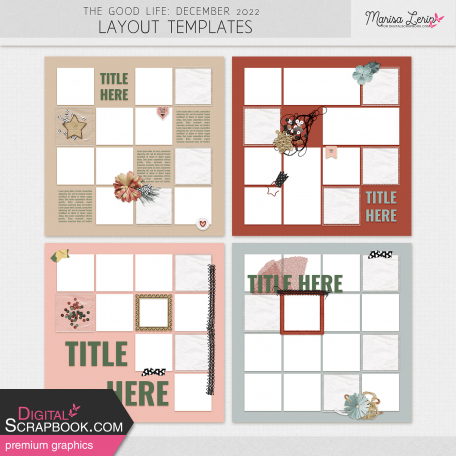 The Good Life: December 2022 Layout Templates Kit