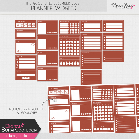 The Good Life: December 2022 Planner Widgets Kit