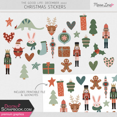 The Good Life: December 2022 Christmas Stickers Kit