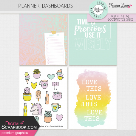The Good Life: January/February 2023 Planner Dashboards Kit