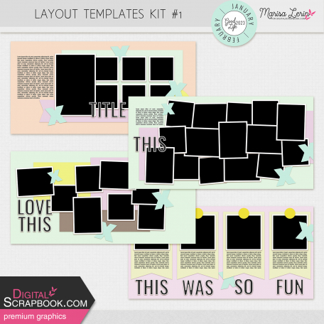 The Good Life: January/February 2023 Layout Template Kit #1