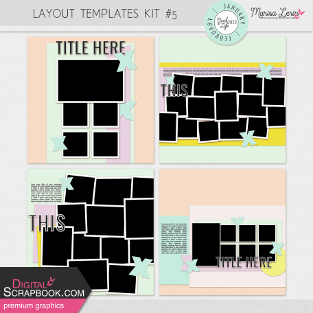 The Good Life: January/February 2023 Layout Template Kit #5