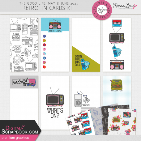 The Good Life: May & June 2023 Travelers Notebook Retro Cards Kit