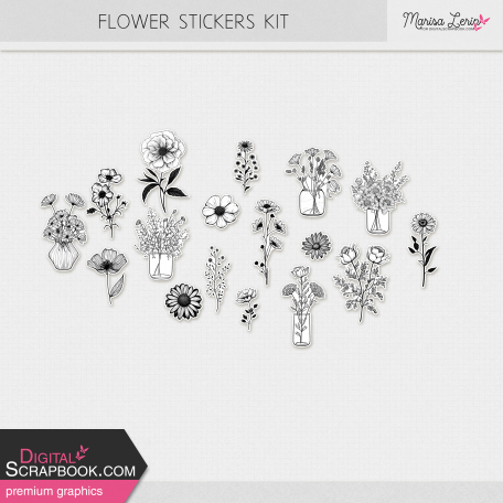 Flower Stickers Kit