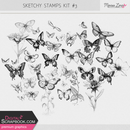 Sketchy Butterflies Kit
