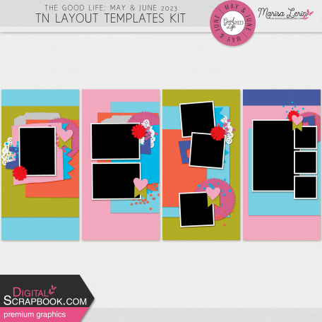 The Good Life: May & June 2023 Travelers Notebook Layout Templates Kit