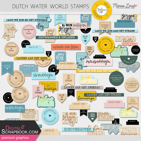 Water World Dutch Word Art Kit