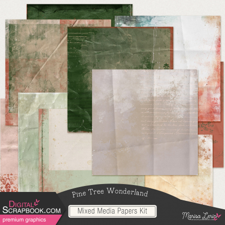 Pine Tree Wonderland Mixed Media Papers Kit