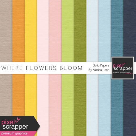 Where Flowers Bloom Solid Papers Kit