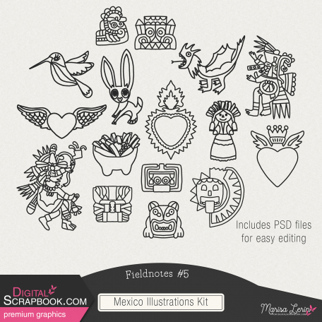 Fieldnotes #5 Mexico Illustrations Kit