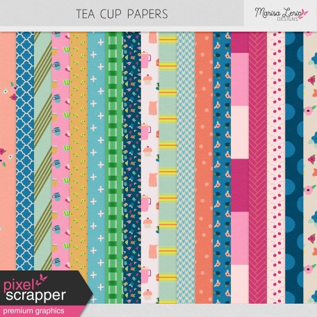Tea Cup Papers Kit
