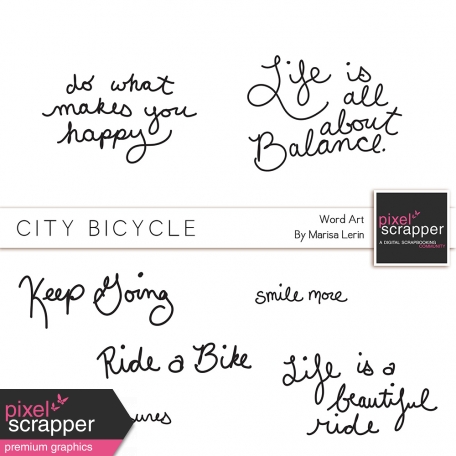 City Bicycle Words Kit