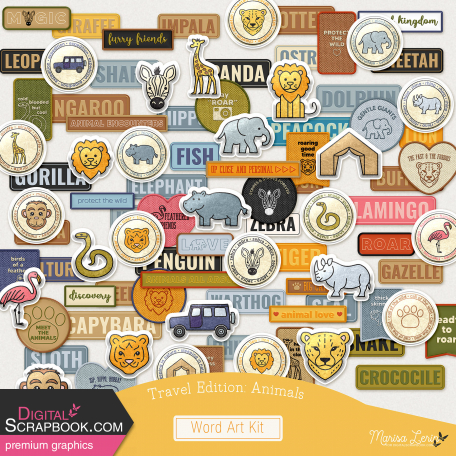Travel Edition: Animals Words Kit