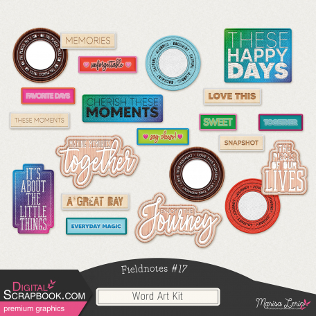 Fieldnotes #17 Word Art Kit