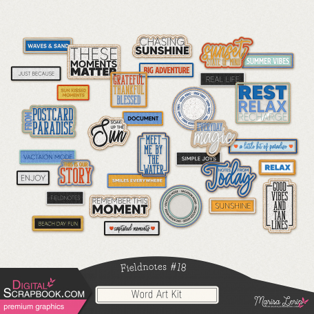 Fieldnotes #18 Word Art Kit
