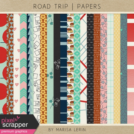 Road Trip Papers Kit