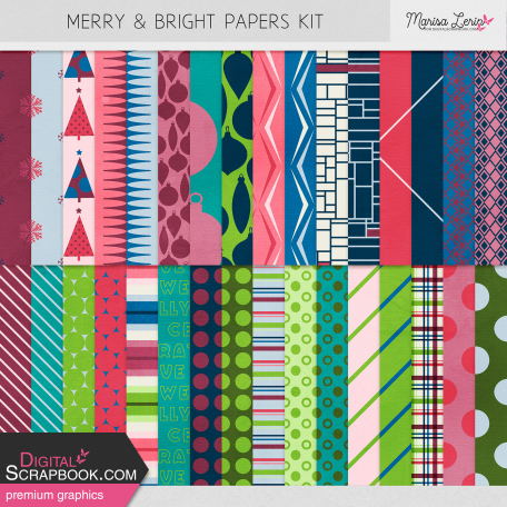 Merry & Bright Papers Kit