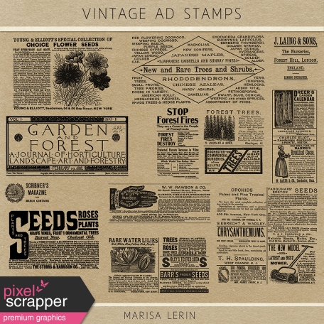 Vintage Ad Stamps Kit