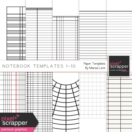 Notebook Paper Templates 1-10 Kit