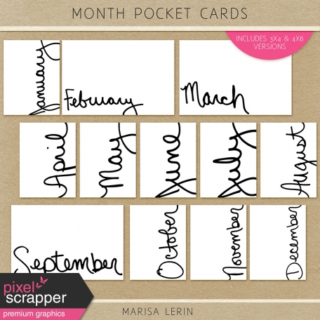 Month Pocket Cards Kit