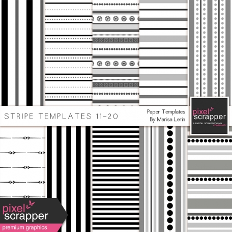 Stripe Paper Template Kit (11-20)