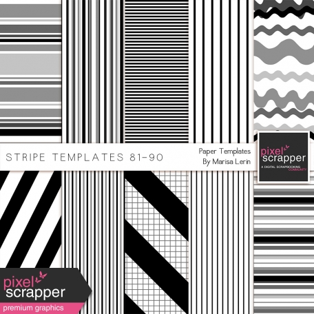 Stripe Paper Template Kit (81-90)